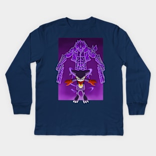 Impmon Digivolution Kids Long Sleeve T-Shirt